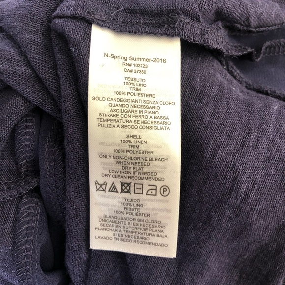 AE Armani Exchange Linen Sheer Short Sleeve TShirt - Picture 5 of 5